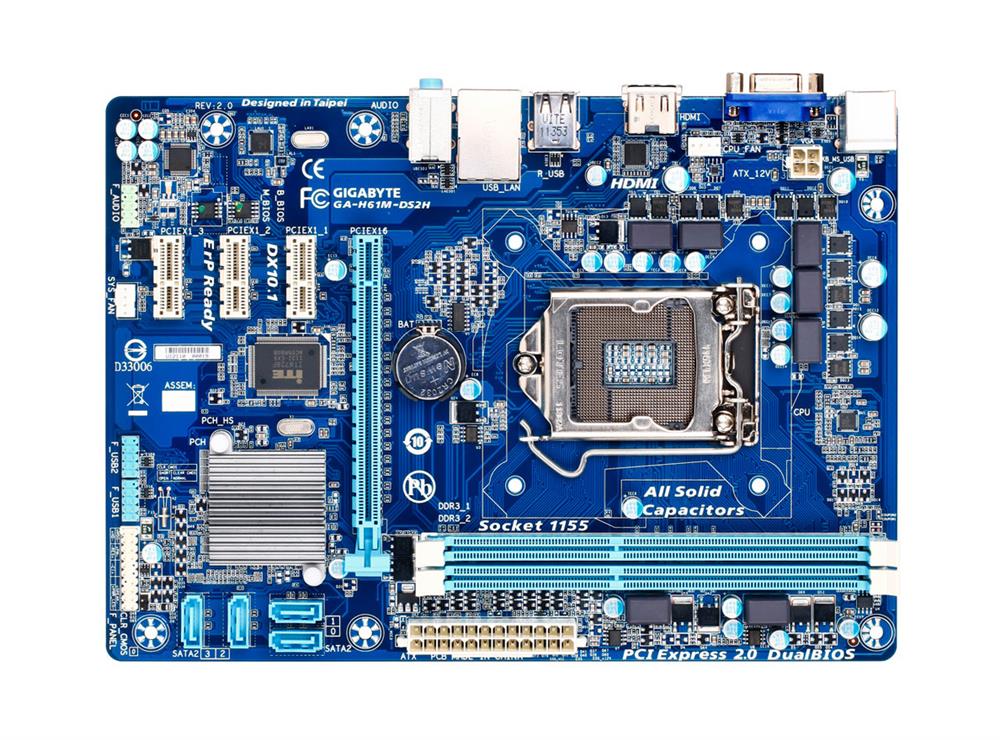 M4L-80098820 Gigabyte Tech GA-H61M-DS2H Motherboard