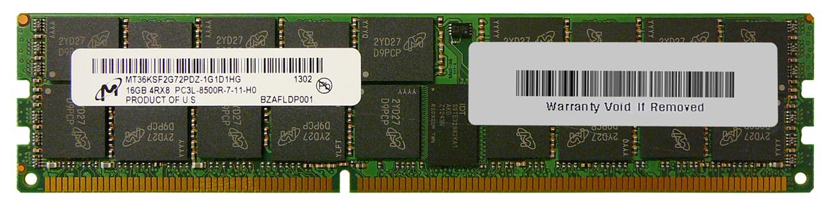 3D-14D323R8709-16G 16GB Module DDR3 PC3-8500 CL=7 Registered ECC w/Parity DDR3-1066 Quad Rank, x8 Low Voltage 1.35V 2048Meg x 72 for Gigabyte Technology GA-6PXSV2 Motherboard n/a