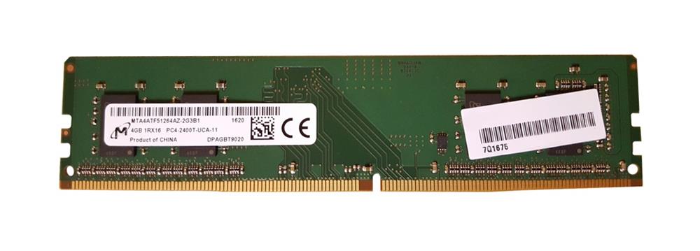 MTA4ATF51264AZ-2G3B1 Micron 4GB PC4-19200 DDR4-2400MHz non-ECC Unbuffered CL17 288-Pin DIMM 1.2V Single Rank Memory Module