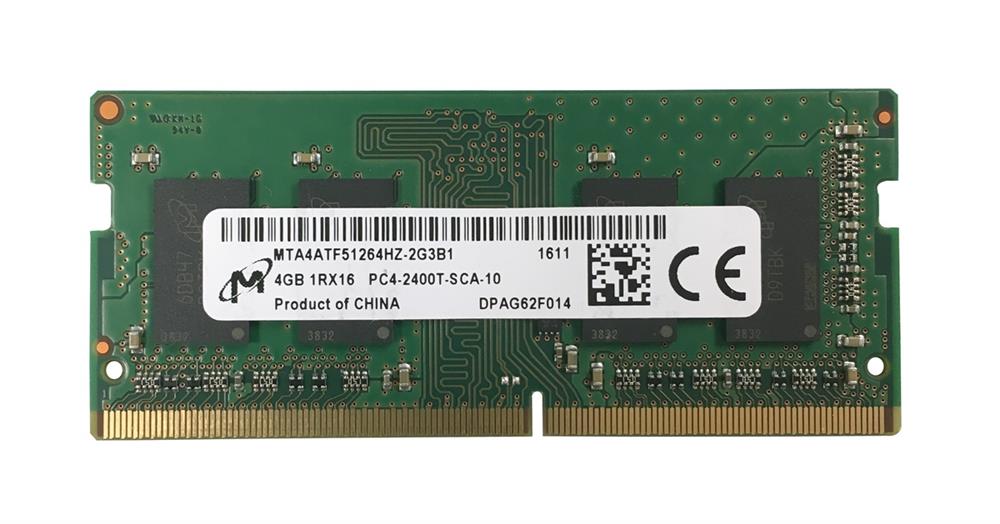 MTA4ATF51264HZ-2G3B1 Micron 4GB PC4-19200 DDR4-2400MHz non-ECC Unbuffered CL17 260-Pin SoDimm 1.2V Single Rank Memory Module
