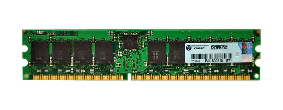 500210-571 HP 4GB PC3-10600 DDR3-1333MHz ECC Unbuffered CL9 240-Pin DIMM Dual Rank Memory Module for ProLiant G6 Series Servers