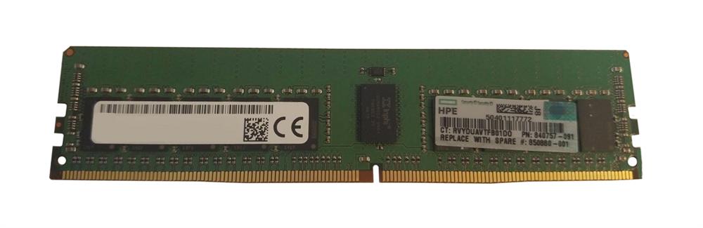 850880-001 HPE 16GB PC4-21300 DDR4-2666MHz Registered ECC CL19 288-Pin DIMM 1.2V Single Rank Memory Module