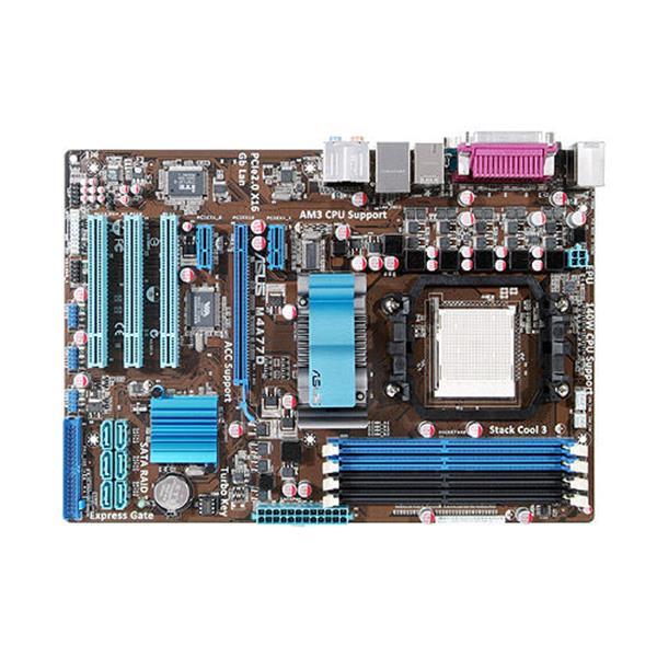 90-MIBB50-G0EAY0G ASUS Socket AM3/AM2+/AM2 AMD 770 + SB710 Chipset AMD Phenom II/ AMD Phenom/ AMD Athlon II/ Athlon/ AMD Sempron Processors Support DDR2 4x DIMM 6x SATA 3.0Gb/s ATX Motherboard (Refurbished)