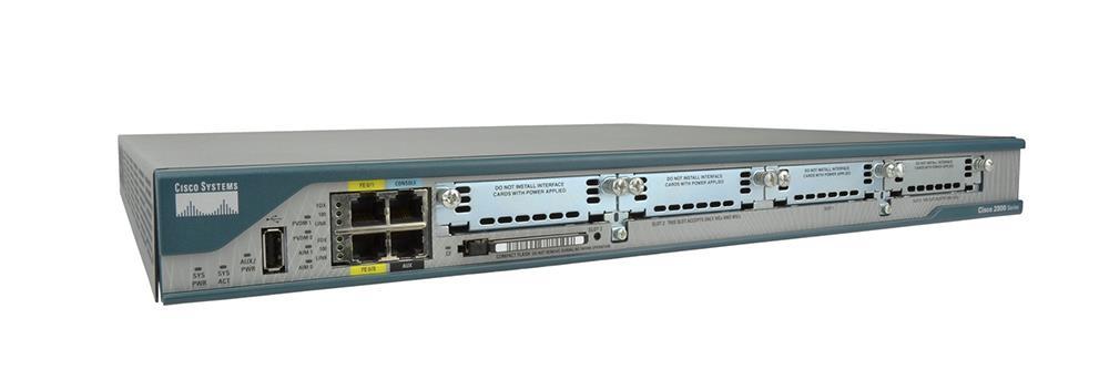 CISCO2801 Cisco 2801 Router AC Power 2FE 4SLOT (2HWIC) 2AIM IP Base 64F/128D (Refurbished)