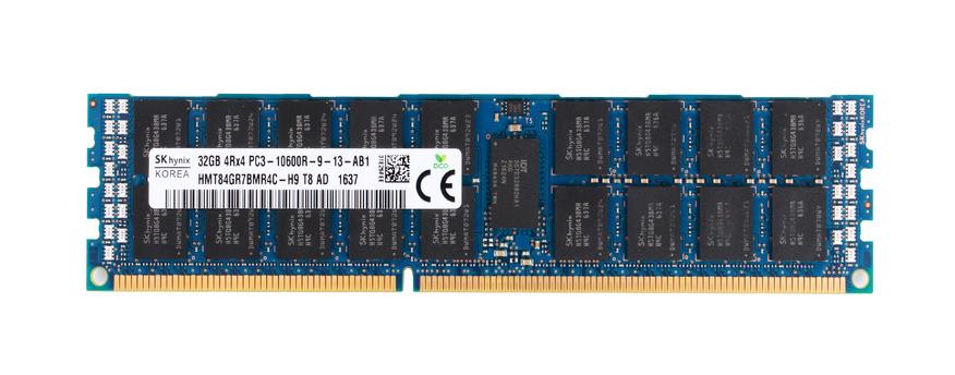 HMT84GR7BMR4C-H9 Hynix 32GB PC3-10600 DDR3-1333MHz ECC Registered CL9 240-Pin DIMM Quad Rank Memory Module