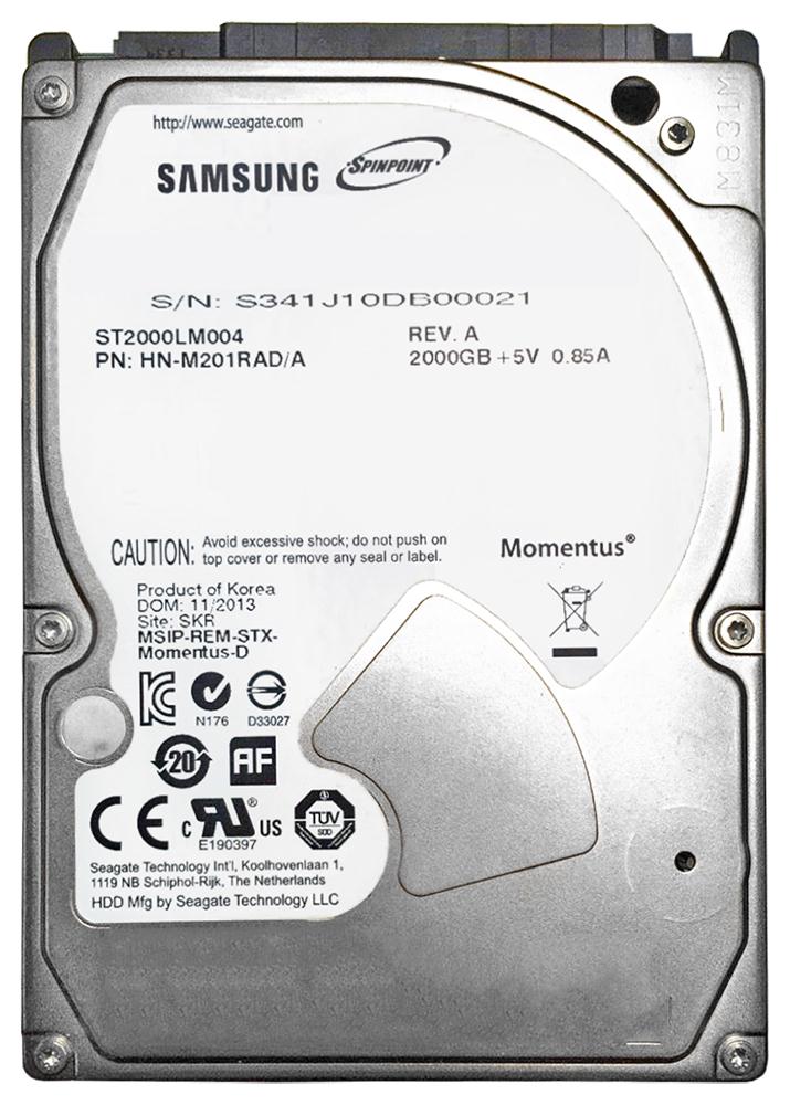 HN-M201RAD/A Samsung Spinpoint M9T 2TB 5400RPM SATA 6Gbps 32MB Cache 2.5-inch Internal Hard Drive