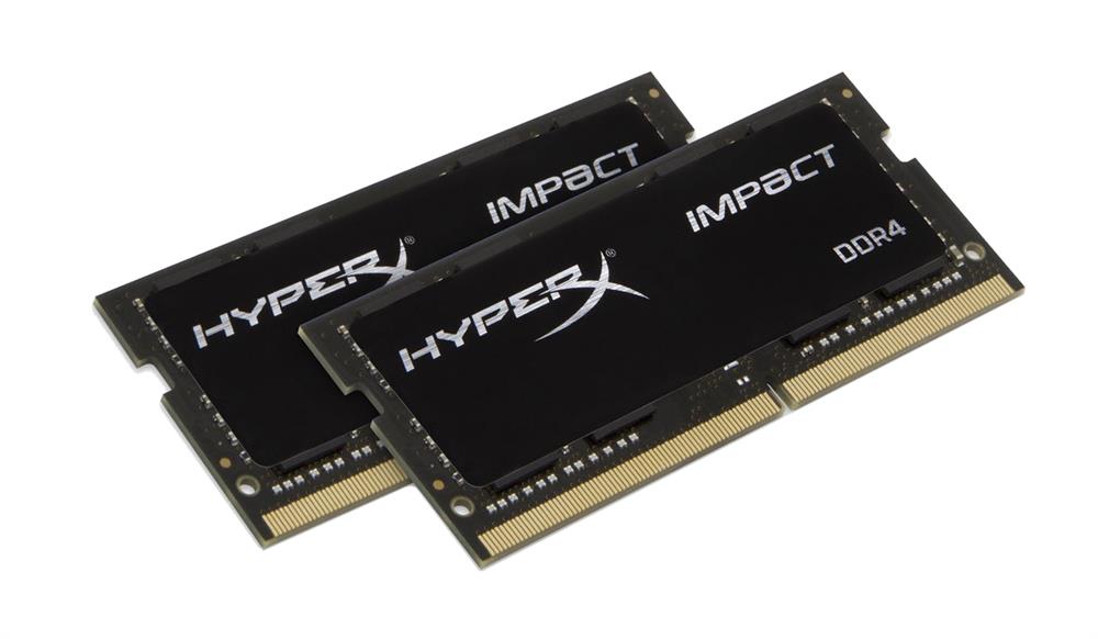 HX424S14IBK2/16 Kingston HyperX Impact 16GB Kit (2 X 8GB) PC4-19200 DDR4-2400MHz non-ECC Unbuffered CL14 (14-14-14) 260-Pin SoDimm 1.2V Memory (Kit of 2)
