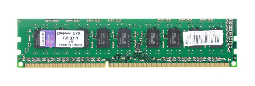 KVR16E11/4 Kingston 4GB PC3-12800 DDR3-1600MHz ECC Unbuffered CL11 240-Pin DIMM Memory Module