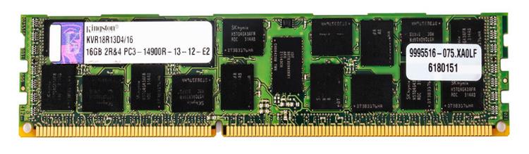 KVR18R13D4/16I Kingston 16GB PC3-14900 DDR3-1866MHz ECC Registered CL13 240-Pin DIMM Dual Rank x4 Memory Module (Intel validated) w/TS
