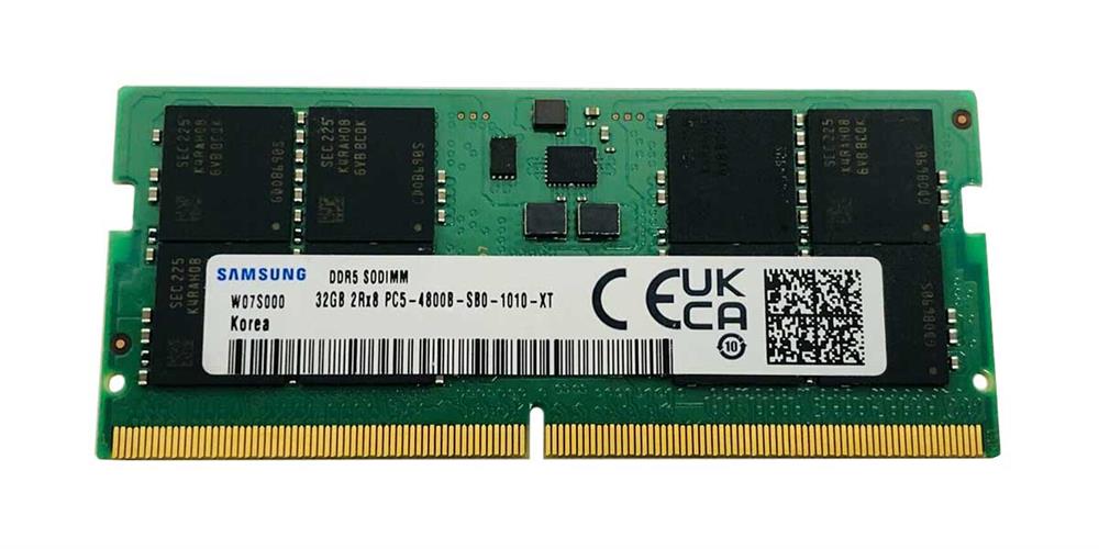 M426R4GA3BB0-CQKOL Samsung 32GB PC5-38400 DDR5-4800MHz ECC Registered CL40 262-Pin SoDIMM 1.1V Dual Rank Memory Module