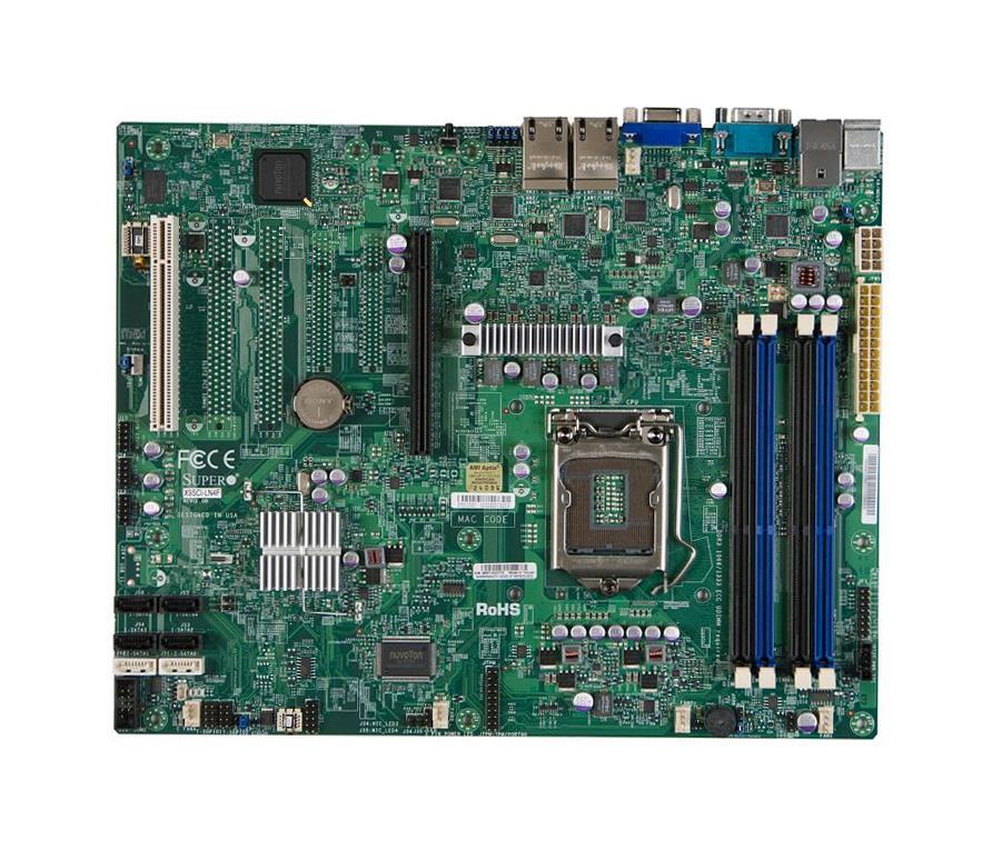MBD-X9SCI-LN4F SuperMicro X9SCI-LN4F Single Socket LGA 1151 Intel C204 Chipset Xeon E3-1200/E3-1200 v2 Series 2nd & 3rd Generation Core i3 / Pentium/ Celeron Processors Support DDR3 4x DIMM 4x SATA 3.0Gb/s ATX Server Motherboard (Refurbished)