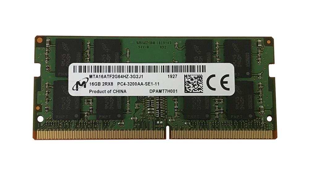 MTA16ATF2G64HZ-3G2 Micron 16GB PC4-25600 DDR4-3200MHz non-ECC Unbuffered CL22 260-Pin SoDimm 1.2V Dual Rank Memory Module