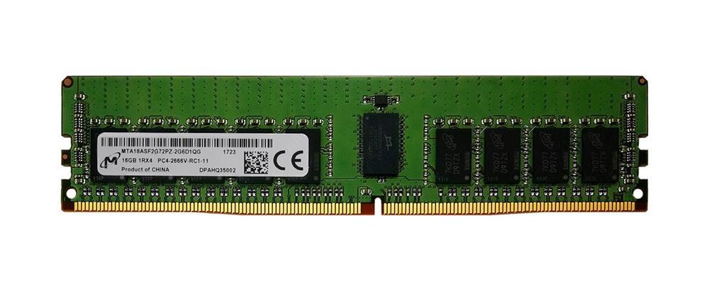 MTA18ASF2G72PZ-2G6D1 Micron 16GB PC4-21300 DDR4-2666MHz Registered ECC CL19 288-Pin DIMM 1.2V Single Rank Memory Module