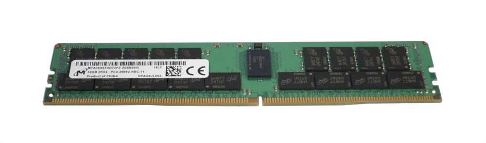 MTA36ASF4G72PZ-2G6B2 Micron 32GB PC4-21300 DDR4-2666MHz Registered ECC CL19 288-Pin DIMM 1.2V Dual Rank Memory Module