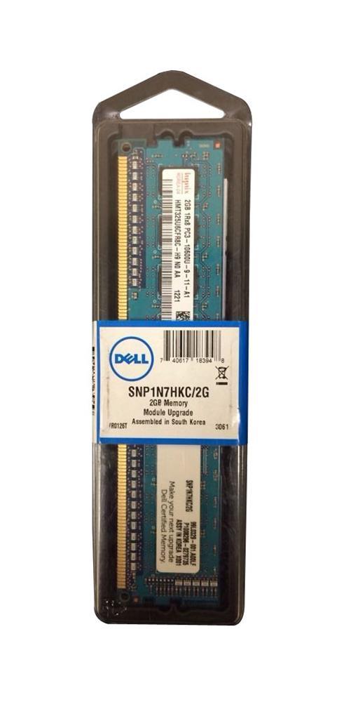 SNP1N7HKC/2G Dell 2GB PC3-10600 DDR3-1333MHz non-ECC Unbuffered CL9 240-Pin DIMM Single Rank Memory Module