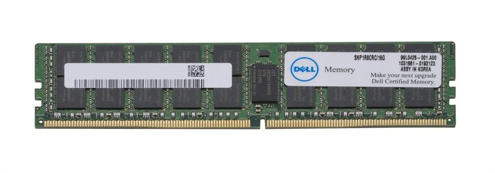 SNP1R8CRC/16G Dell 16GB PC4-17000 DDR4-2133MHz Registered ECC CL15 288-Pin DIMM 1.2V Dual Rank Memory Module