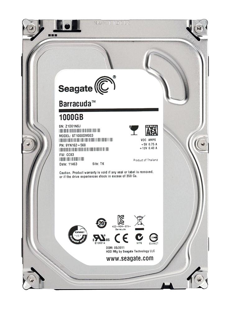 ST1000DM003 Seagate Barracuda 1TB 7200RPM SATA 6Gbps 64MB Cache 3.5-inch Internal Hard Drive