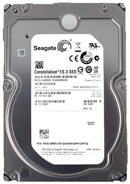 ST4000NM0053 Seagate Constellation ES.3 4TB 7200RPM SATA 6Gbps 128MB Cache (SED / 512n) 3.5-inch Internal Hard Drive