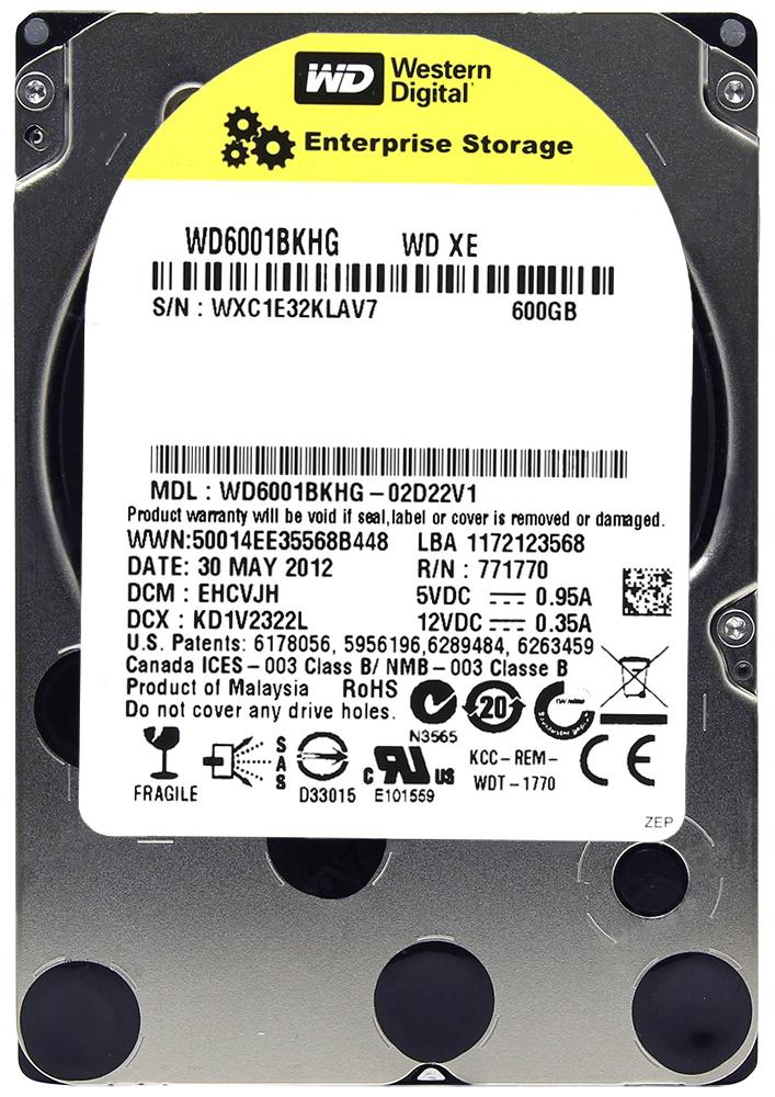 WD6001BKHG Western Digital Xe 600GB 10000RPM SAS 6Gbps 32MB Cache 2.5-inch Internal Hard Drive