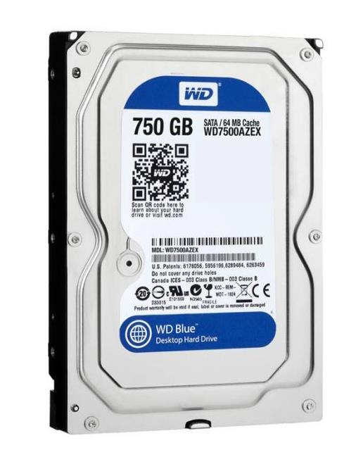 WD7500AZEX Western Digital Caviar Blue 750GB 7200RPM SATA 6Gbps 64MB Cache 3.5-inch Internal Hard Drive