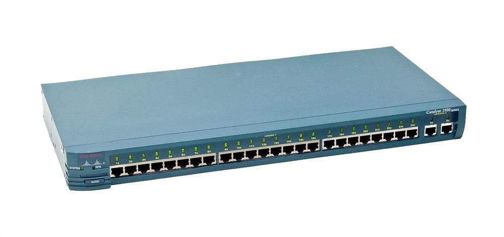 WS-C1924C-A Cisco Catalyst 1924C 24-Ports 10BASE T 1 Port 100BASE TX 1 Port 100BASE FX Switch (Refurbished)