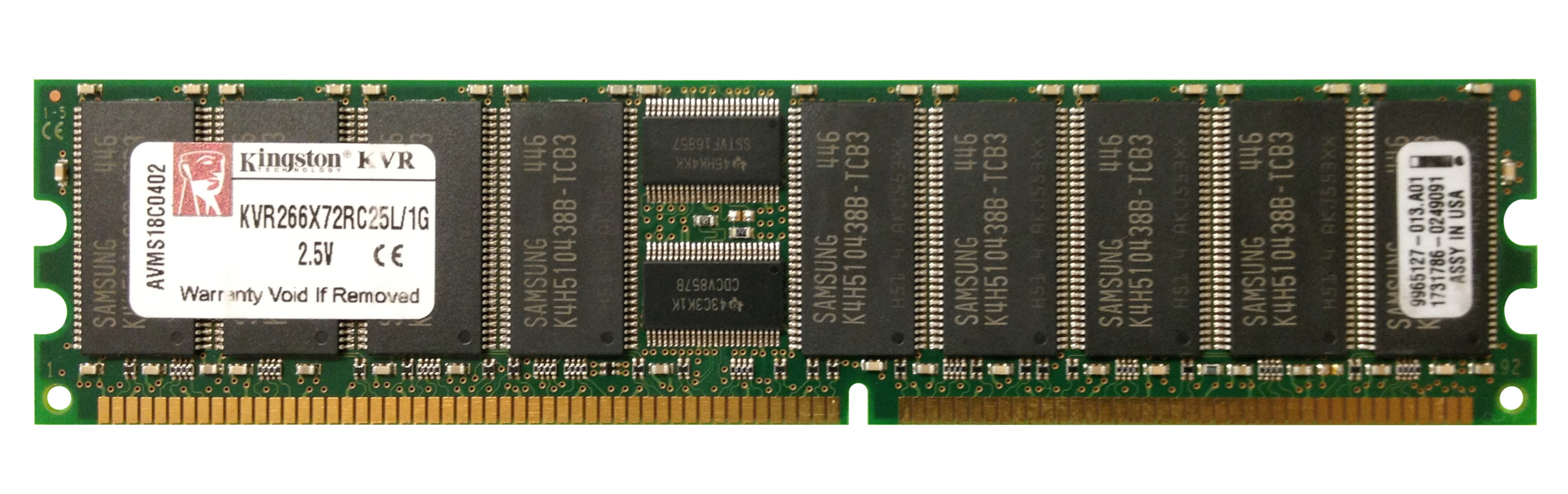 Kingston KVR266X72RC25L/1G