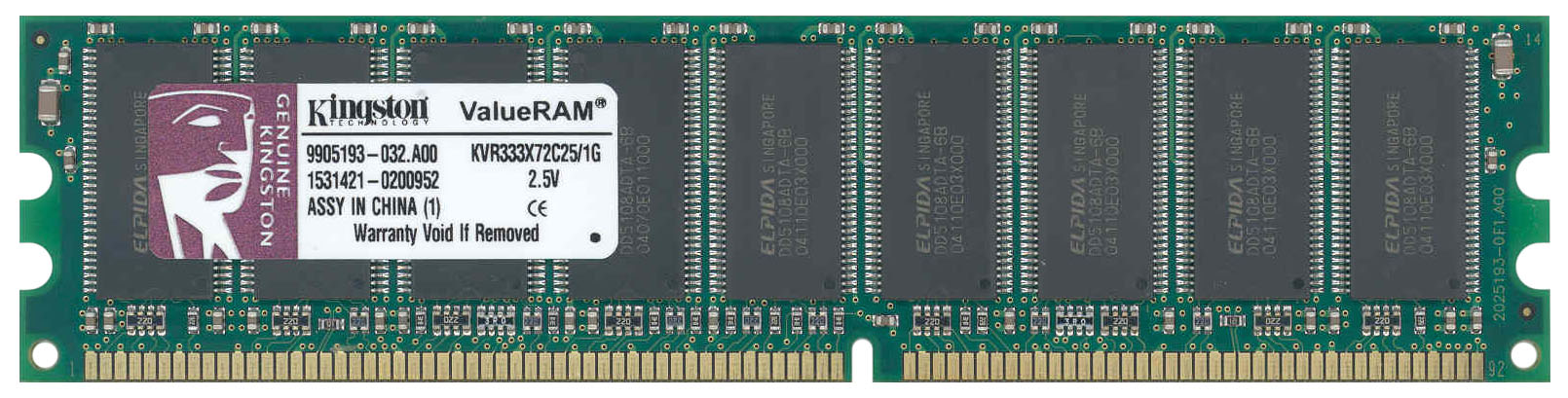 Kingston KVR333X72C25/1G
