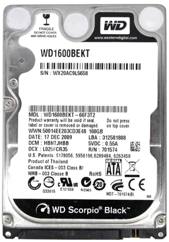 Western Digital WD1600BEKT