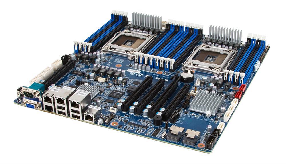 GA-7PESH4 (rev. 1.0) Gigabyte Dual Socket LGA 2011 Intel C602 Chipset Xeon E5-2600 v2/ E5-1600 v2/ E5-2600/ E5-1600 Processors Support 16x DIMM 4x SATA 3.0Gb/s Extended ATX/ SSI EEB Motherboard  (Refurbished)