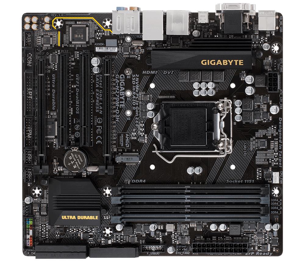 Gigabyte Tech GA-H270M-D3H