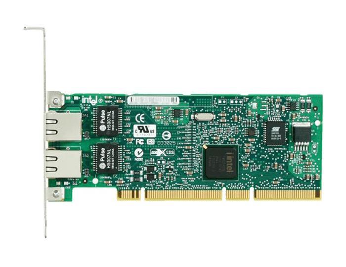 PWLA8492MT Intel PRO/1000 MT Dual-Ports RJ-45 1Gbps 10Base-T/100Base-TX/1000Base-T Gigabit Ethernet PCI-X Server Network Adapter